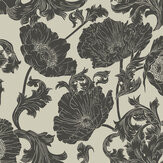 Papaver Wallpaper - White / Black - by Galerie. Click for more details and a description.