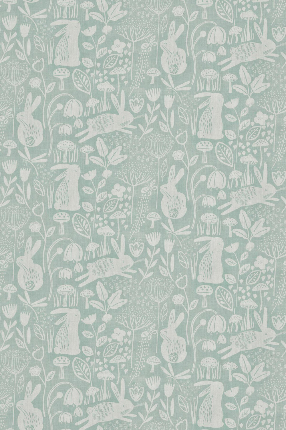 Into the meadow Fabric - Duck Egg - by Harlequin
