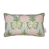 Lily Garden Rectangular Cushion - Eau De Nil - by The Chateau by Angel Strawbridge. Click for more details and a description.