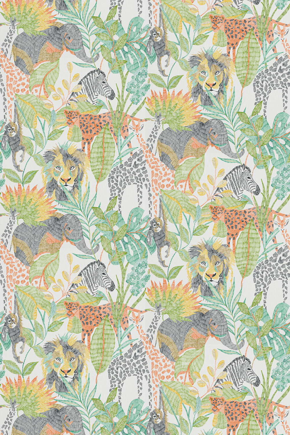 Into the Wild Fabric - Mandarin / Gekko / Pineapple - by Harlequin