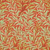 Willow Bough Wallpaper - Tomato / Olive - by Morris. Click for more details and a description.