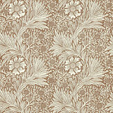 Marigold Wallpaper - Chocolate / Cream - by Morris. Click for more details and a description.