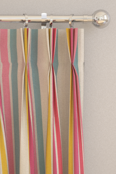 Helter Skelter Stripe Curtains - Cherry./ Blossom / Pineapple / Sky - by Harlequin. Click for more details and a description.