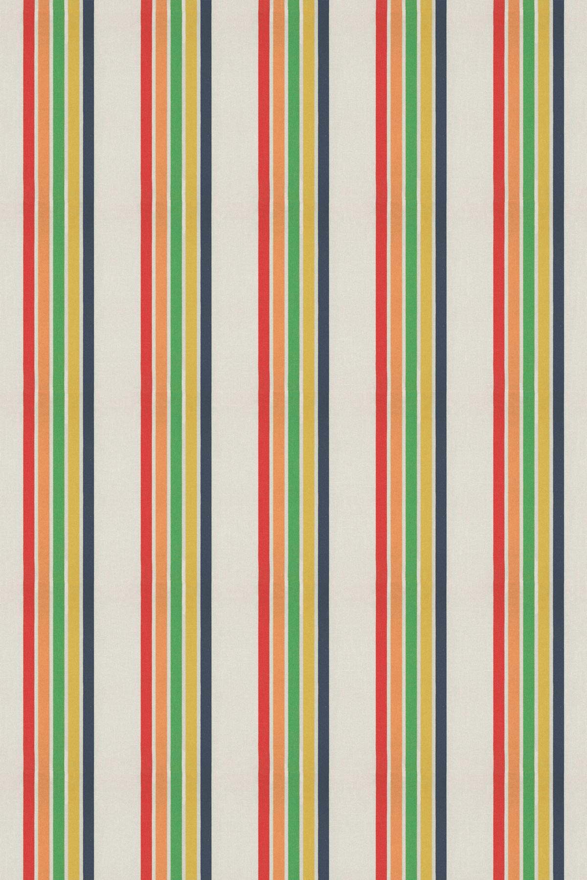 Helter Skelter Stripe Fabric - Navy / Poppy / Apricot / Gekko - by Harlequin
