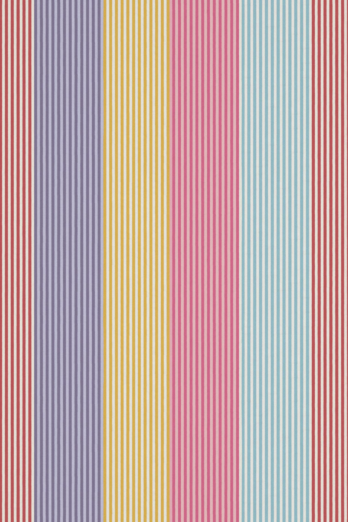 Funfair Stripe Fabric - Grape / Cherry / Pineapple / Blossom - by Harlequin