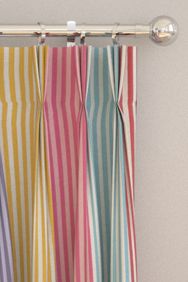 Funfair Stripe Curtains - Grape / Cherry / Pineapple / Blossom - by Harlequin. Click for more details and a description.