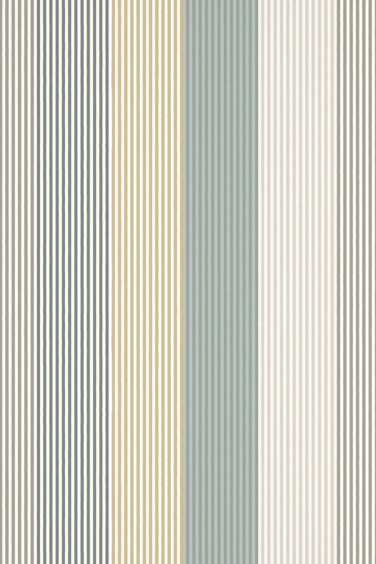 Funfair Stripe Fabric - Calico / Cloud / Pebble / Duck Egg - by Harlequin
