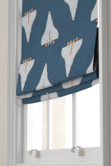 Space shuttle Blind - Navy / Apricot - by Harlequin. Click for more details and a description.