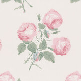 Bowood Wallpaper - Pink / Leaf - by Colefax and Fowler. Click for more details and a description.