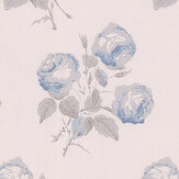 Bowood Wallpaper - Blue / Grey - by Colefax and Fowler. Click for more details and a description.