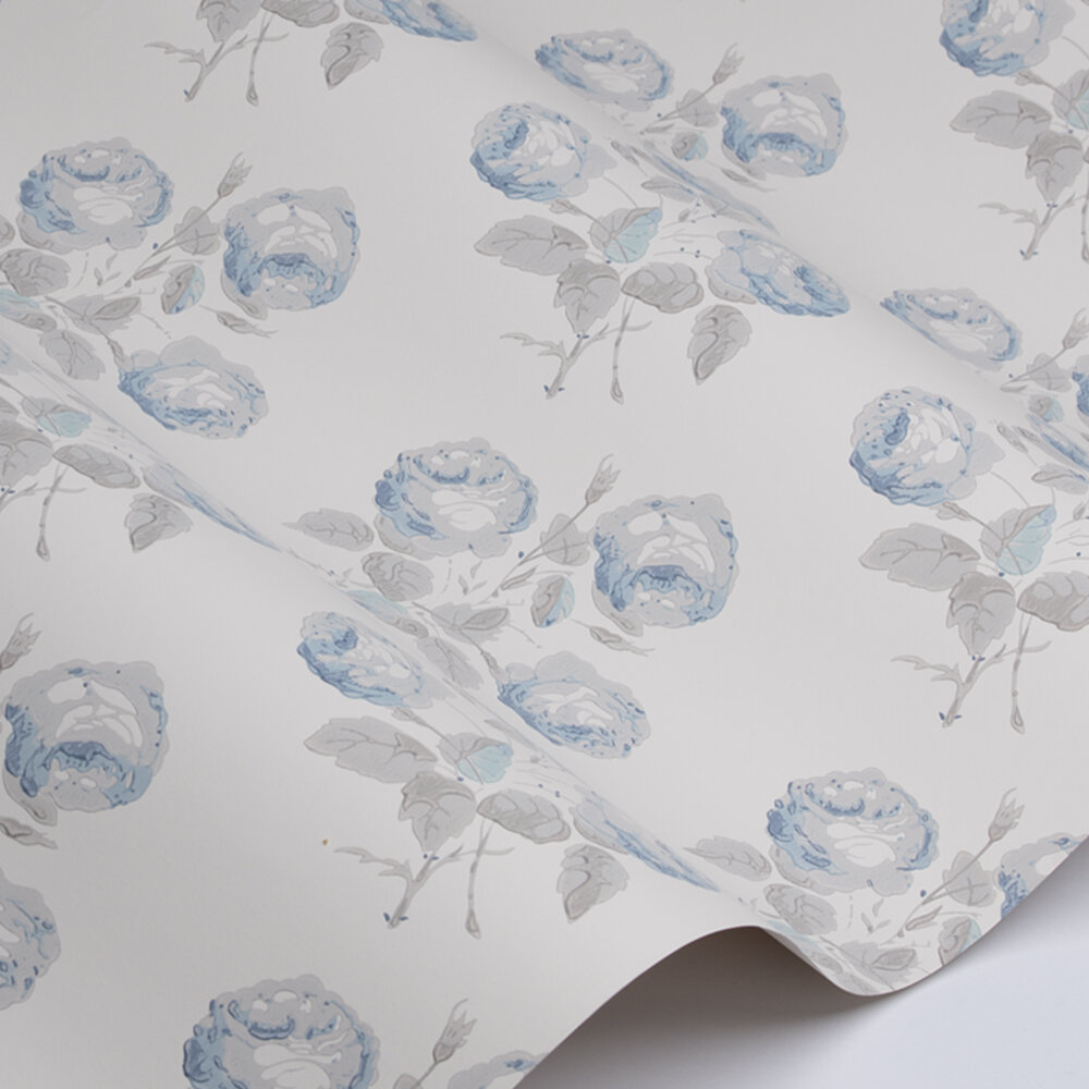 Bowood Wallpaper - Blue / Grey - by Colefax and Fowler