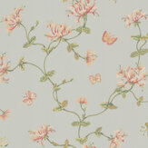 Honeysuckle Garden Wallpaper - Aqua - by Colefax and Fowler. Click for more details and a description.