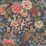 Jardine Wallpaper - Navy - by Colefax and Fowler. Click for more details and a description.