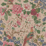 Jardine Wallpaper - Red / Green - by Colefax and Fowler. Click for more details and a description.