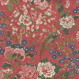 Jardine Wallpaper - Red - by Colefax and Fowler. Click for more details and a description.