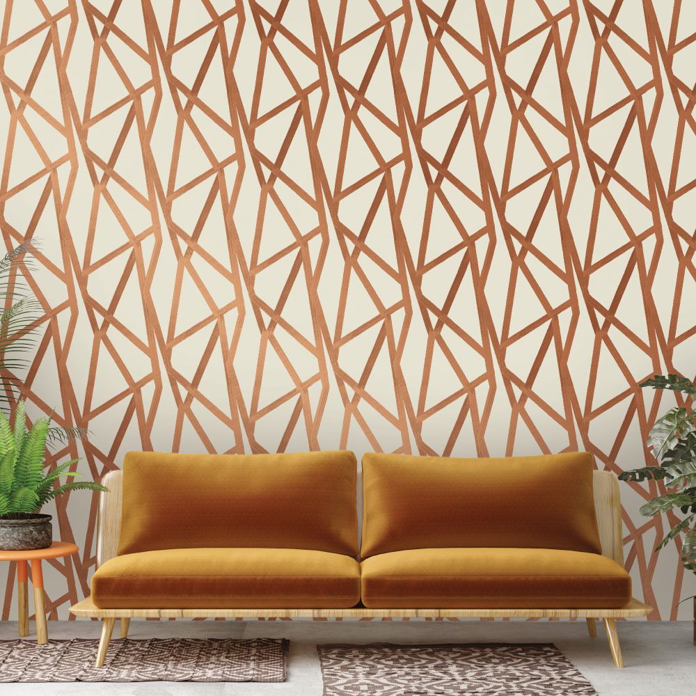 Intersections  Wallpaper - Urban Bronze - by Tempaper