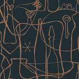 Atelier Wallpaper - Midnight - by Mini Moderns. Click for more details and a description.