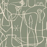 Atelier Wallpaper - Sage - by Mini Moderns. Click for more details and a description.