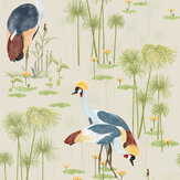 Cranes Wallpaper - Sand - by Petronella Hall. Click for more details and a description.
