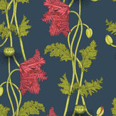 Poppy Wallpaper - Cherry - by Petronella Hall. Click for more details and a description.