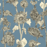 Sunflowers Wallpaper - Wedgewood - by Petronella Hall. Click for more details and a description.