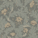 Charlotta Wallpaper - Forest Green - by Sandberg. Click for more details and a description.