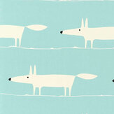 Mr Fox Fabric - Sky - by Scion. Click for more details and a description.