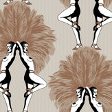 Showgirls Wallpaper - Cream Metallic - by Graduate Collection. Click for more details and a description.