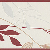 Leaf Trail Border - Red - by Albany. Click for more details and a description.