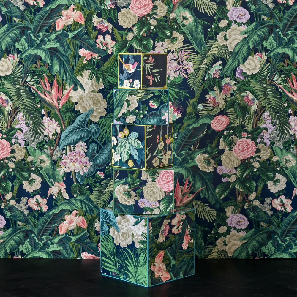 Kahanu Wallpaper - Emerald - by Linwood
