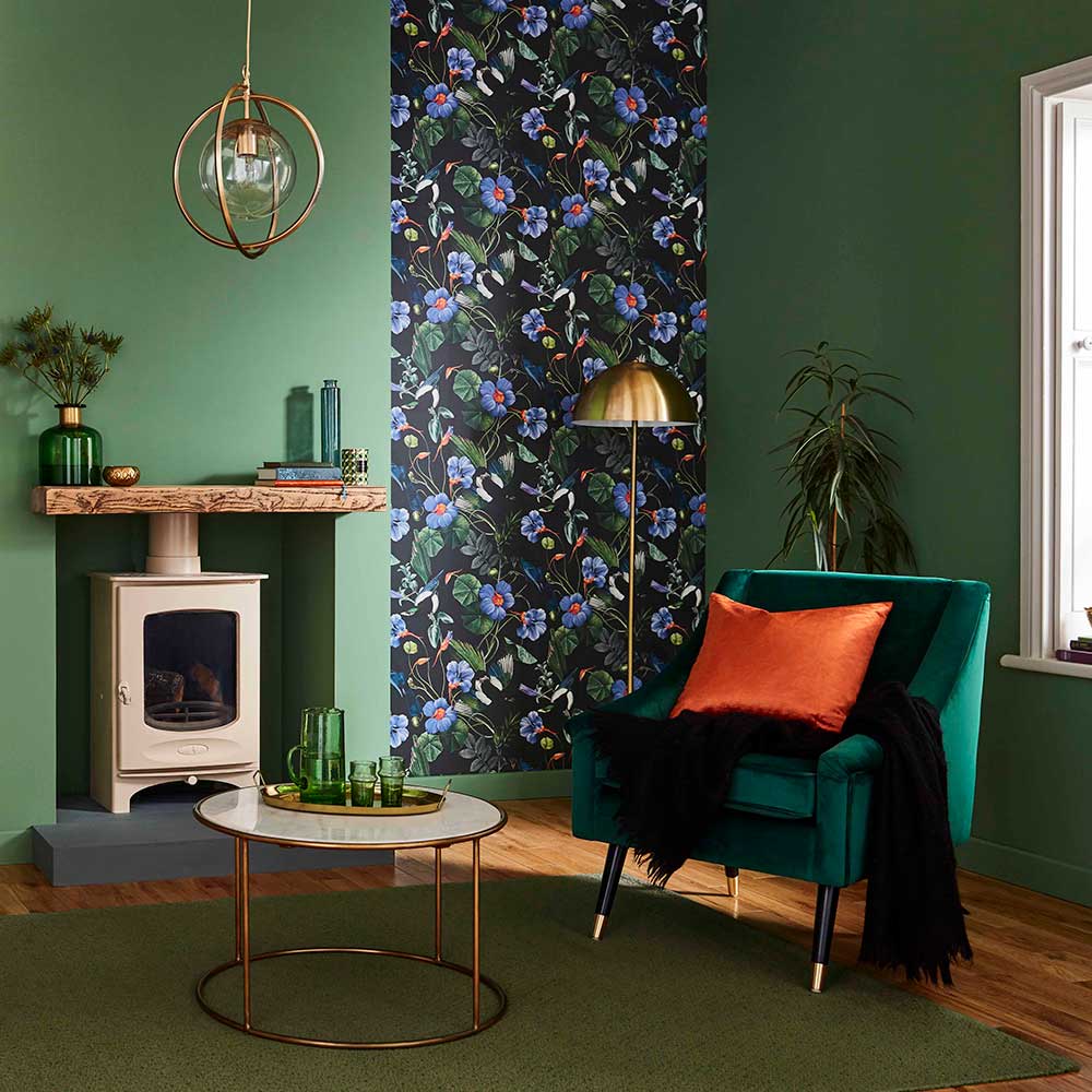 Magpie Wallpaper - Multi-coloured - by Graham & Brown