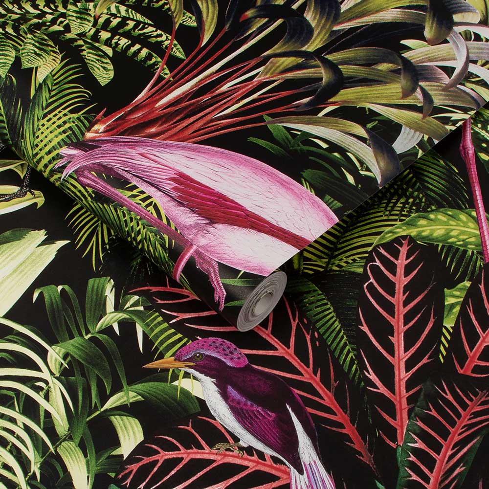 Midnight Tropic Wallpaper - Multi-coloured - by Graham & Brown