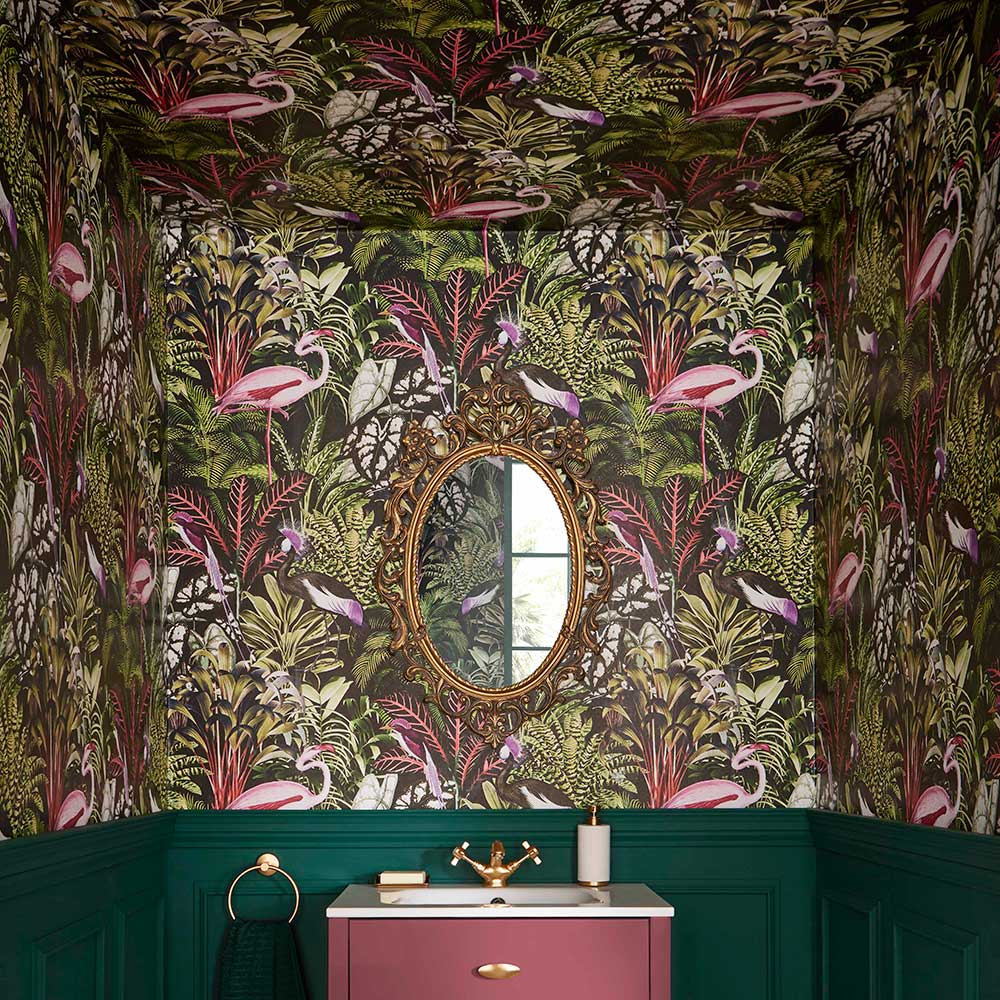 Midnight Tropic Wallpaper - Multi-coloured - by Graham & Brown