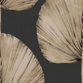 Palm Fan Wallpaper - Charcoal - by Graham & Brown. Click for more details and a description.