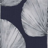 Palm Fan Wallpaper - Navy - by Graham & Brown. Click for more details and a description.