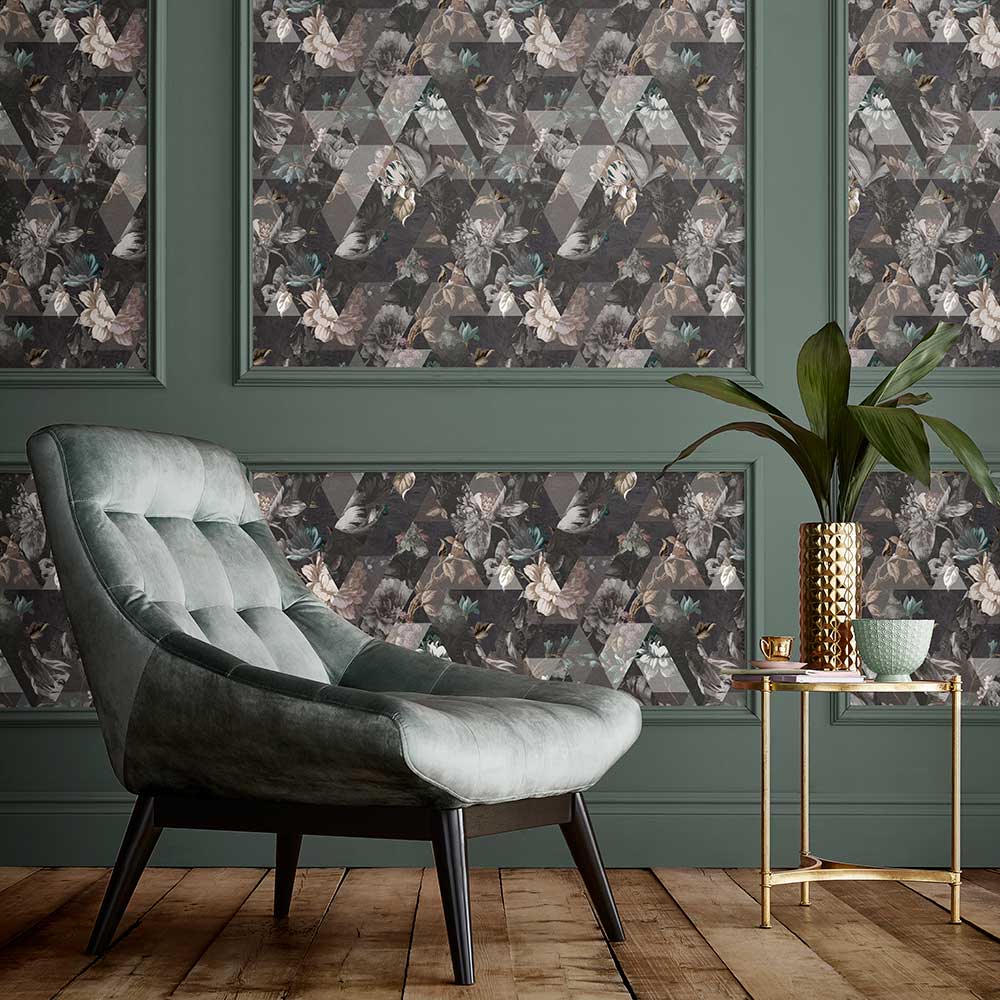 Timepiece Wallpaper - Moonstone - by Graham & Brown