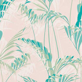 Palm House Wallpaper - Rose / Eucalyptus - by Sanderson. Click for more details and a description.