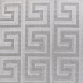Greek Key Foil Wallpaper - Silver - by Arthouse. Click for more details and a description.
