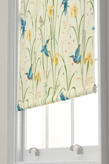 Kingfisher & Iris Blind - Azure / Linen - by Sanderson. Click for more details and a description.