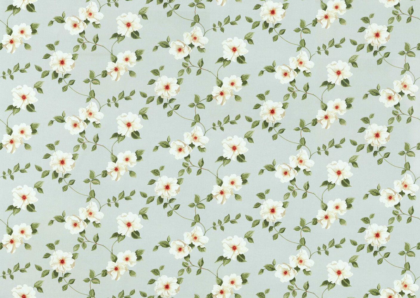 Poet's Rose by Sanderson - Scotch Grey - Fabric : Wallpaper Direct