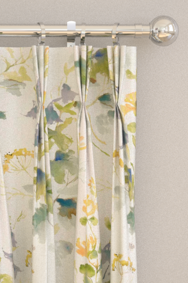 Honey Flowers Curtains - Anise / Slate - by Sanderson. Click for more details and a description.