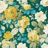 Chelsea Wallpaper - Forest / Woodland Yellow - by Sanderson. Click for more details and a description.