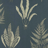 Woodland Ferns Wallpaper - Indigo Light - by Sanderson. Click for more details and a description.