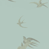 Swallows Wallpaper - Scotch Grey - by Sanderson. Click for more details and a description.