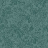 Feather Wallpaper - Turquoise - by Casadeco. Click for more details and a description.