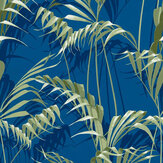 Palm House Wallpaper - French Blue / Gardenia - by Sanderson. Click for more details and a description.