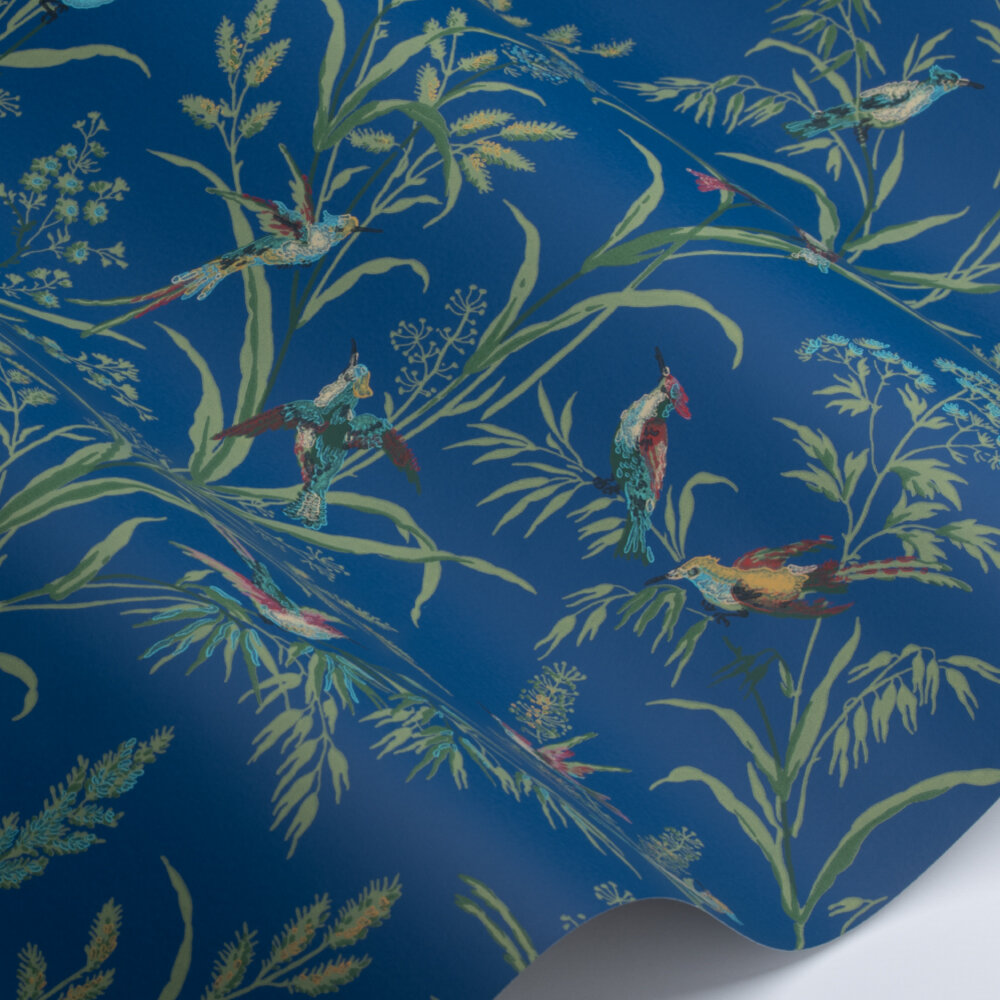 Tuileries Wallpaper - French Blue / Rhodera - by Sanderson