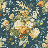 Stapleton Park Wallpaper - Midnight / Gold  - by Sanderson. Click for more details and a description.