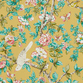 Caverley Wallpaper - Chinese Yellow - by Sanderson. Click for more details and a description.