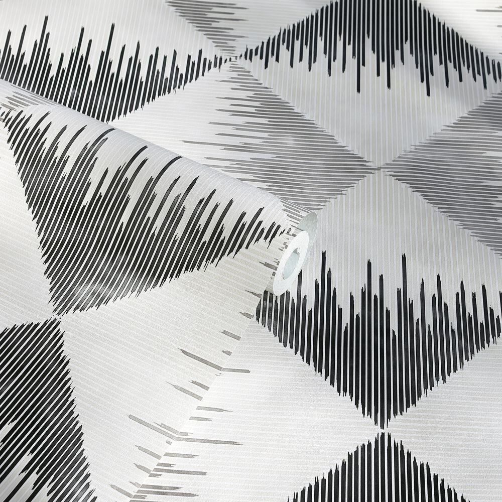Aztec Geometric Wallpaper - Mono - by Arthouse
